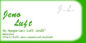 jeno luft business card